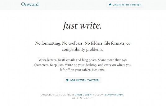 OnWord is a simple Ruby application for writing documents anywhere