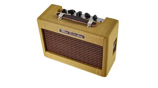 It's so small it looks like a model amp, but the Mini '57 Twin still packs in two 2" speakers