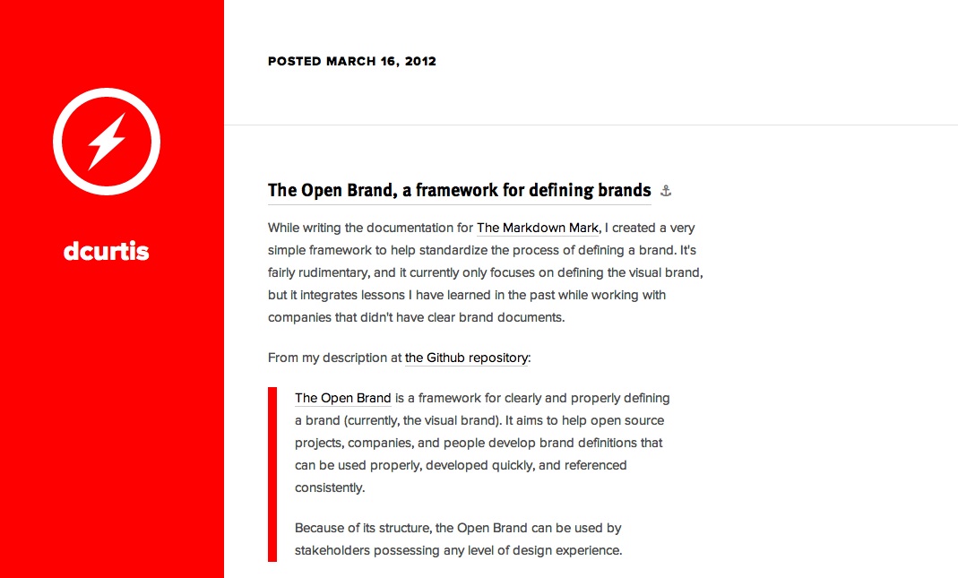 Branding means control, Dustin Curtis wants to help you get there