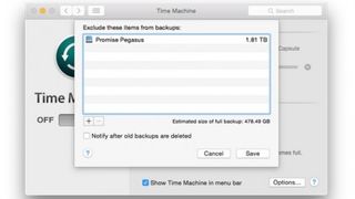 Customize your Time Machine backup