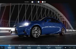 Choosing an exterior colour is one of many features of this interactive video for Lexus' new IS