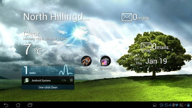 Android 4.0 tablets: Live Widgets