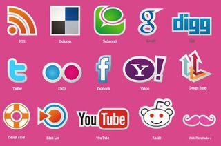 Social icons vector set