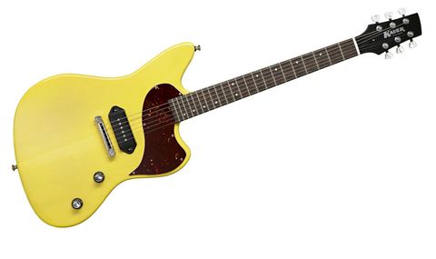 The Daylighter JR is a great-looking cross between a Jazzmaster, a non-reverse Firebird I and Les Paul Junior