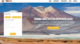 Send large files: Terashare