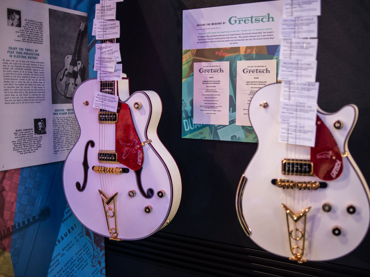 #505 Gretsch 1955 White Falcon Red Sparkle Binding