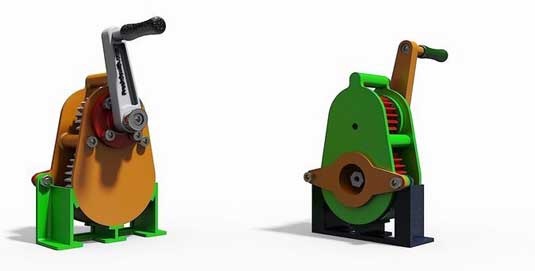 A working gearbox from a 3D printer