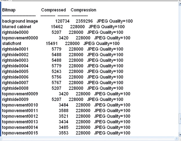 Optimise Flash movies: File size report