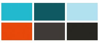 Here we’ve chosen six colours. The way we’ve structured the swatches, if we add or delete colours, we adjust the percentage width of the individual colour swatches