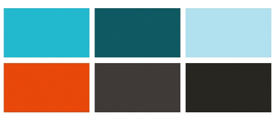 Here we’ve chosen six colours. The way we’ve structured the swatches, if we add or delete colours, we adjust the percentage width of the individual colour swatches