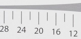 ISO 6400 resolution chart image crop