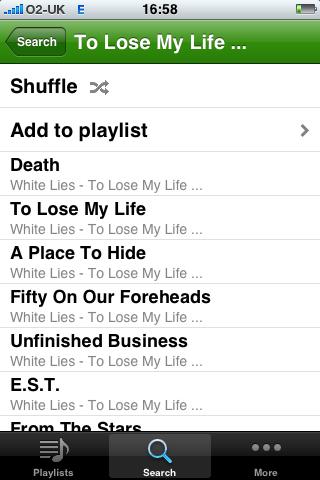 Spotify on iphone