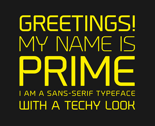 Prime font