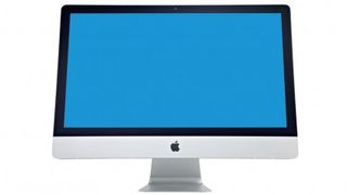 Blank blue Mac screen