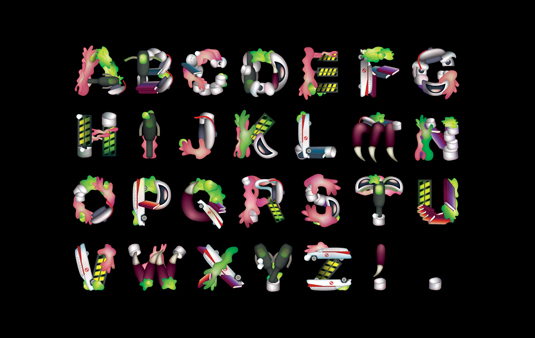 Another movie-inspired illustrative typeface, this time based on Ghostbusters from 1986