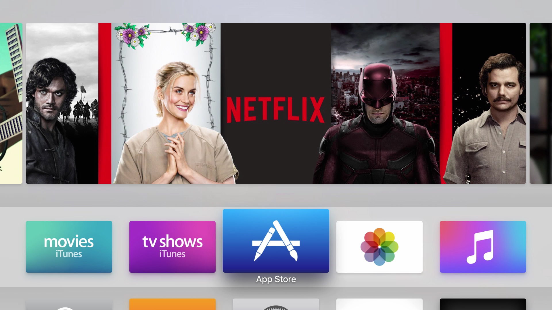 Apple TV interface