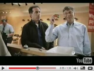 "Can I pay you by credit card, Jerry?": Seinfeld and Gates laugh it up.