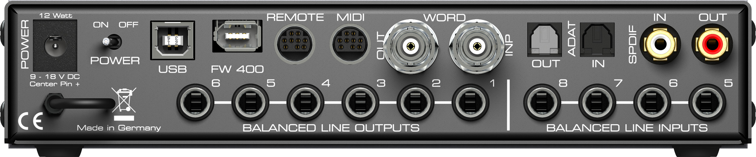 Fireface UCX rear.