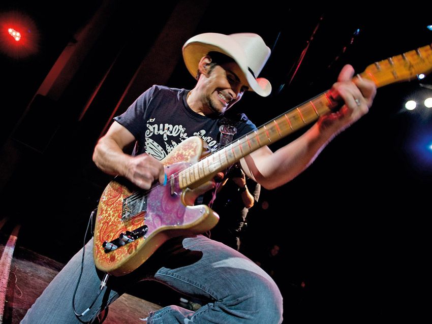 Brad on stage in 2010.