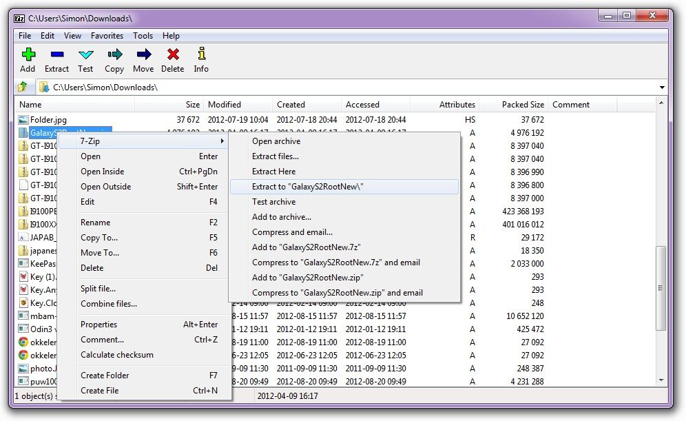 7 zip password