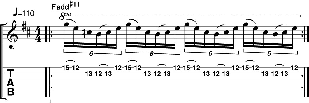 Superimposing arpeggios