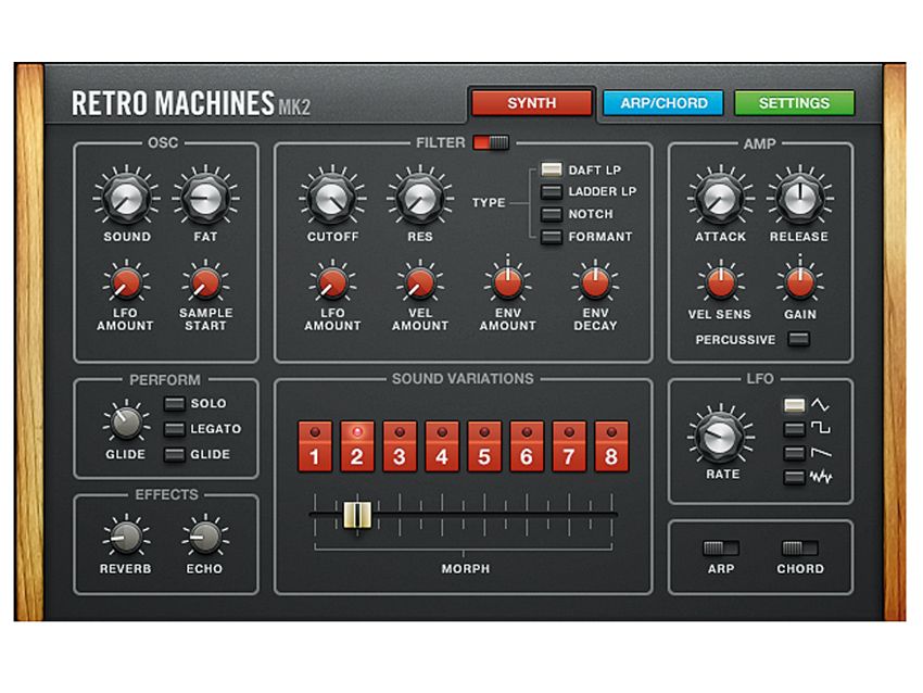 Retro Machines Mk2's simple interface belies the range of splendid synth sounds it can produce.
