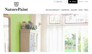 Non-toxic paint brand NaturePaint has a laid-back, sophisticated looking site