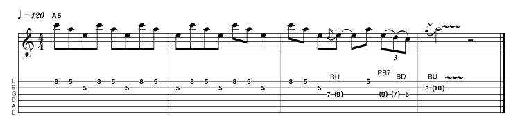 We shall ease you into our triadic based section with a simple three-against-four idea. Again, intonation (tuning between the notes) is a huge issue, so make sure you're perfectly in tune.
