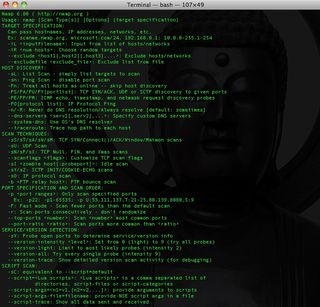 As seen in the movies: the command line Nmap interface