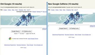 Google caffeine compare