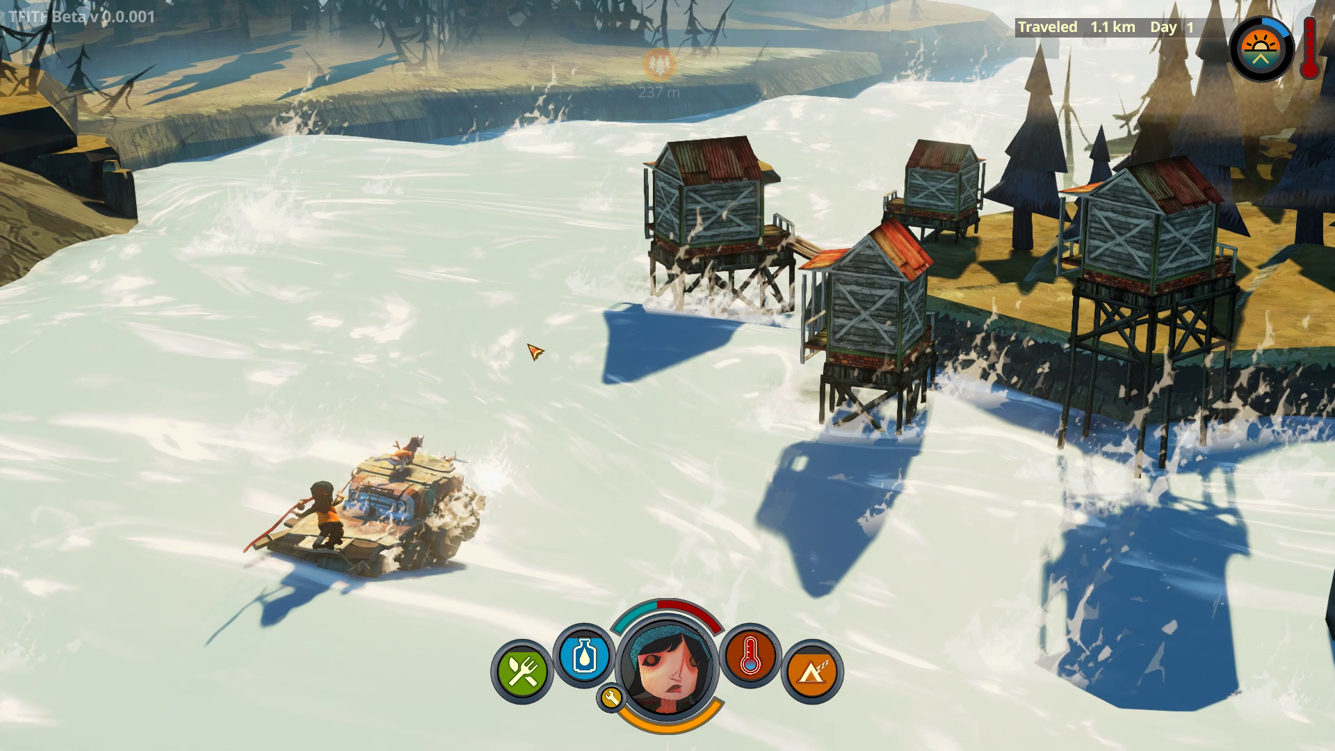 Steering your raft can be tough, somewhat thanks to the camera, but it's still fun.