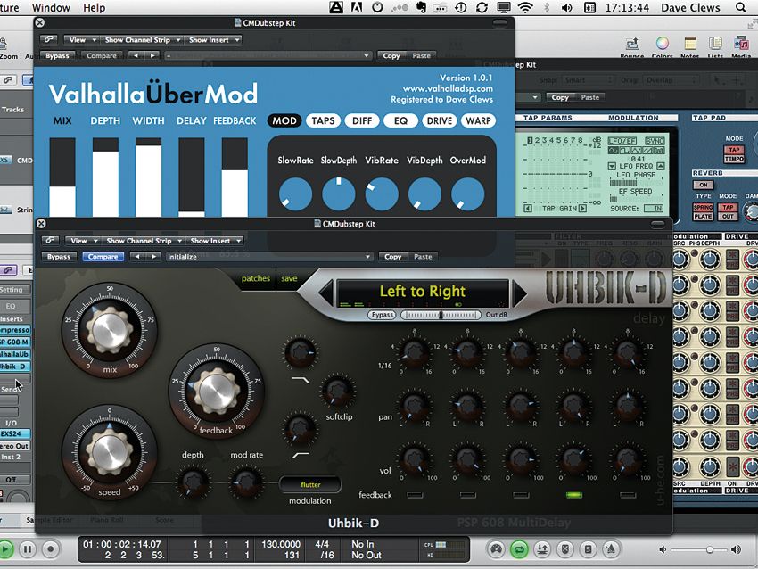 Haven't got a multitap delay, or want even more flexibility? Use multiple delay plug-ins instead!