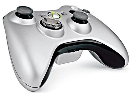 Silver Xbox 360 controller