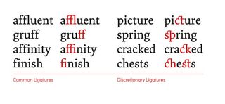 Ligatures add a little colour to typography. They also clearly signpost that you care about the all-important details