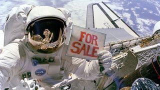 Astronaut with for sale sign