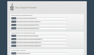 Dexy's viewer shows available snippets as Jinja templates which can be copied and pasted into the style guide