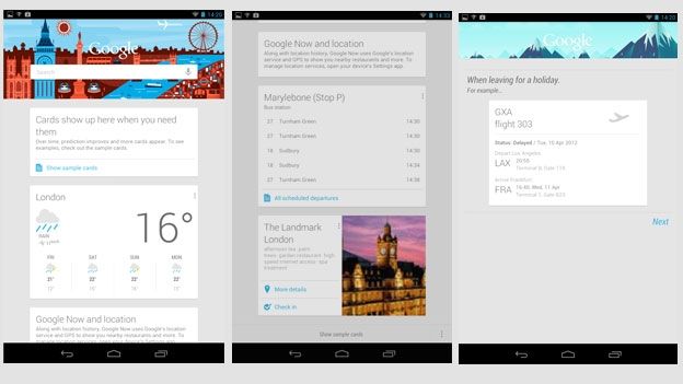 Android 4.1 Jelly Bean: Google Now