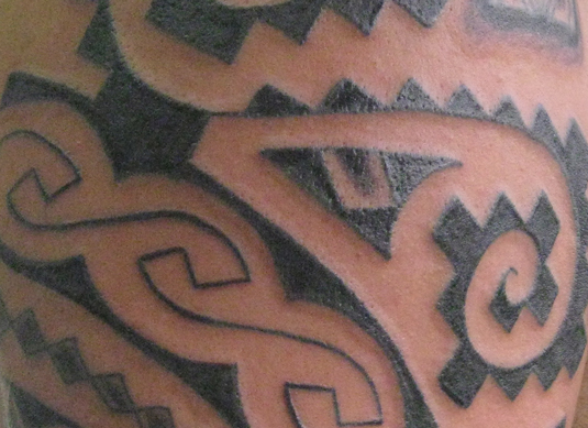 Real tattoo sample close up