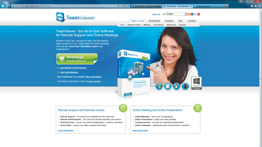 teamviewer is not running on partner computer