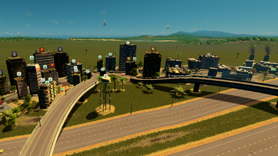 Building an entire city on a highway off-ramp in Cities: Skylines | PC ...