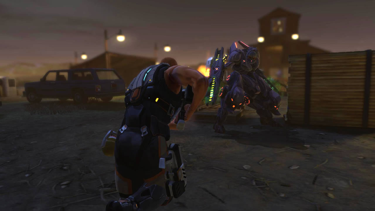 XCOM Enemy Within screenshots show aliens mechsuits and lots of orange