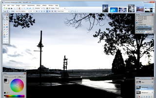 Best graphic design software: Paint.net screenshot featuring landscape image