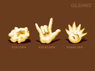 Popcorn, Rockcorn, Punkcorn T-Shirt design