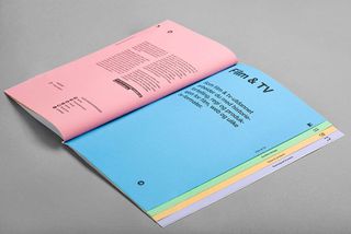 This brochure combines colour, typography and tabs to great effect