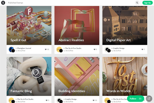 Page setup has a hint of Tumblr to it