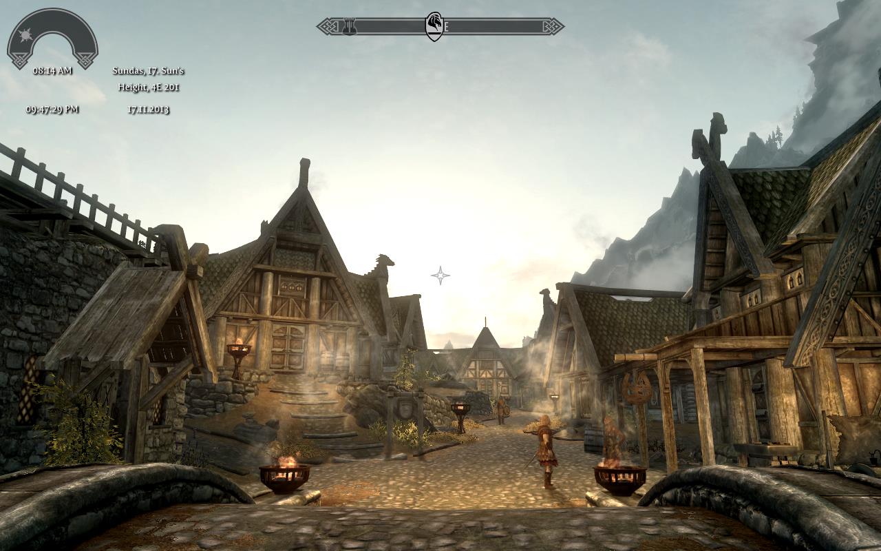 the best skyrim mods: hud clock