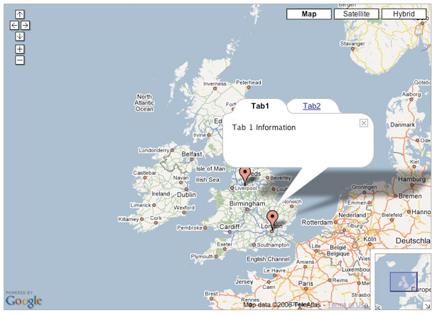 Google Maps API: Multiple bubbles