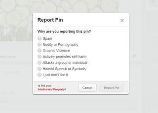 Pinterest trusts the community to police itself