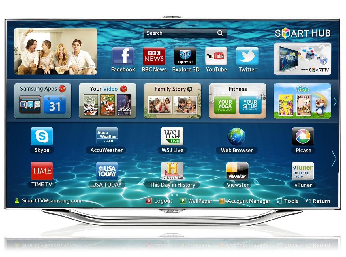 Samsung UE55ES8000 LED television with free Galaxy Tab 2 7.0 tablet