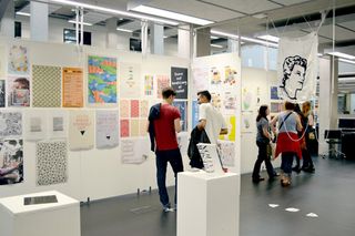 Visitors checking out the fantastic work at the Manchester School of Art graduate exhibitions